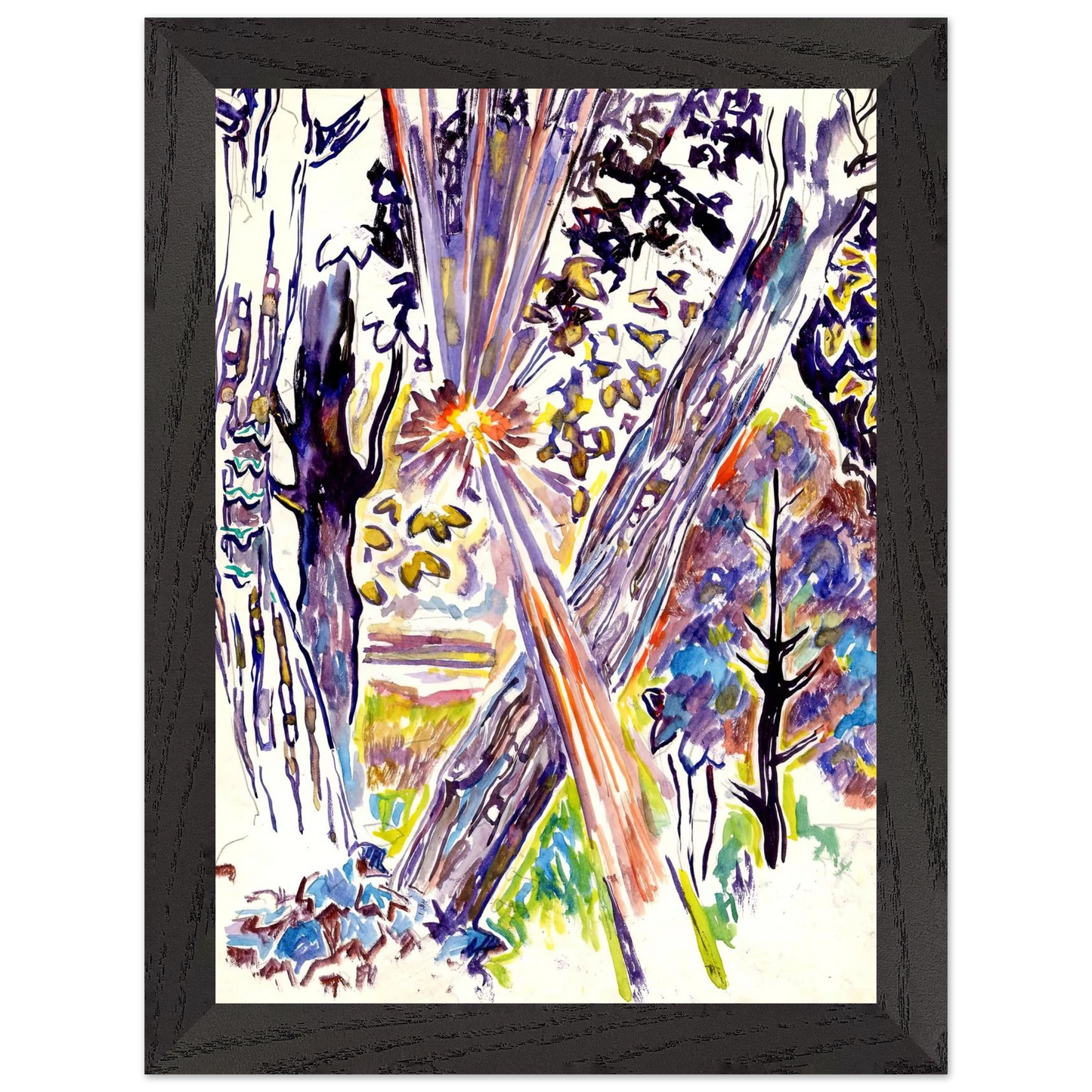 Walter Inglis Anderson - Walter Anderson Wall art - 27x35 cm / 11x14 inches - Premium Wooden Framed Poster With Fine Art Paper-canvas - Black frame