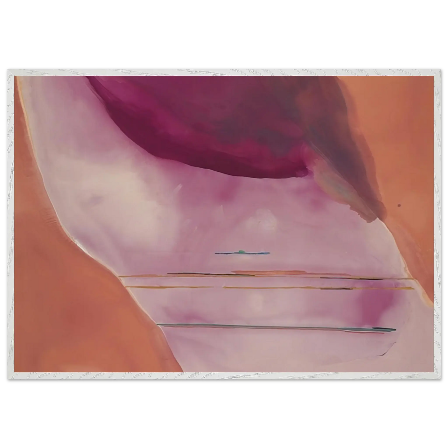 Helen Frankenthaler - Pendulum - 1972 Wall art - 40x60 cm / 16x24 Inches - Premium Wooden Framed Poster With Fine Art Paper - Black frame