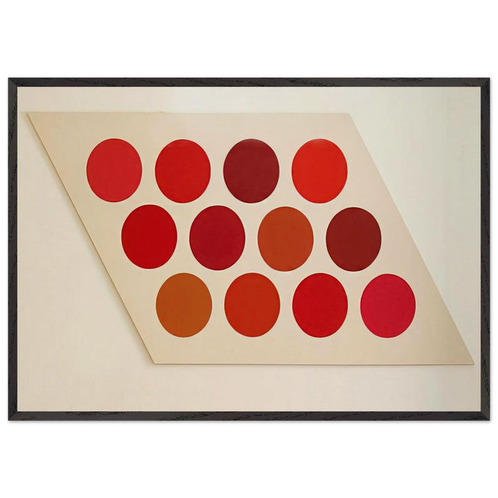 Red Twelve - 1965 - Thomas Downing 70x100 cm / 28x40 inches Framed Art Print – Black Wooden Frame