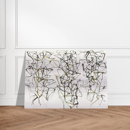 Untitled with Green - 1989 - Brice Marden Brushed Aluminum Print - 70x100 cm / 28x40 inches | Brice Marden Aluminum Print | Brice Marden Prints