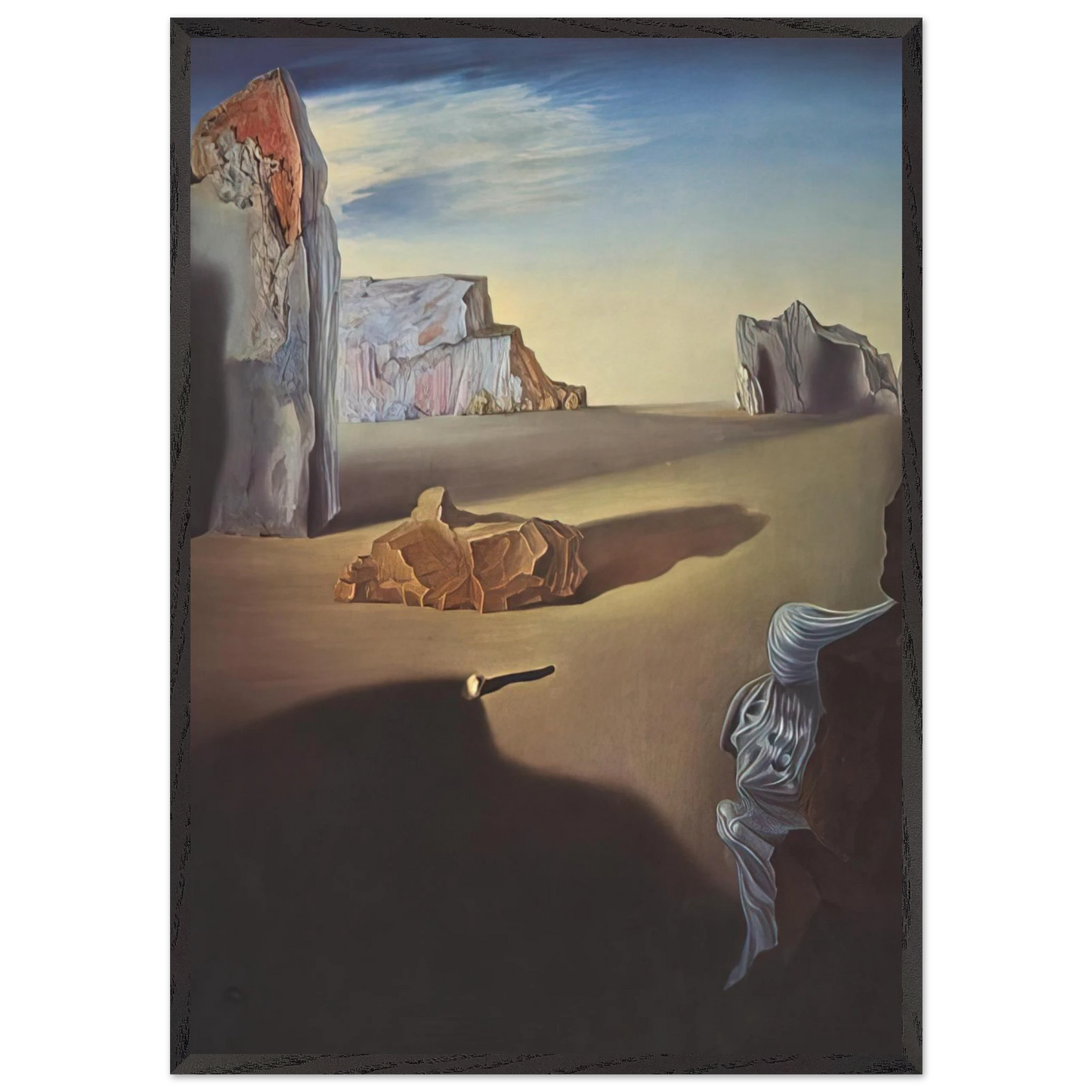 SHADES OF NIGHT DESCENDING - Salvador Dali 70x100 cm / 28x40 inches Framed Art Print – Black Wooden Frame