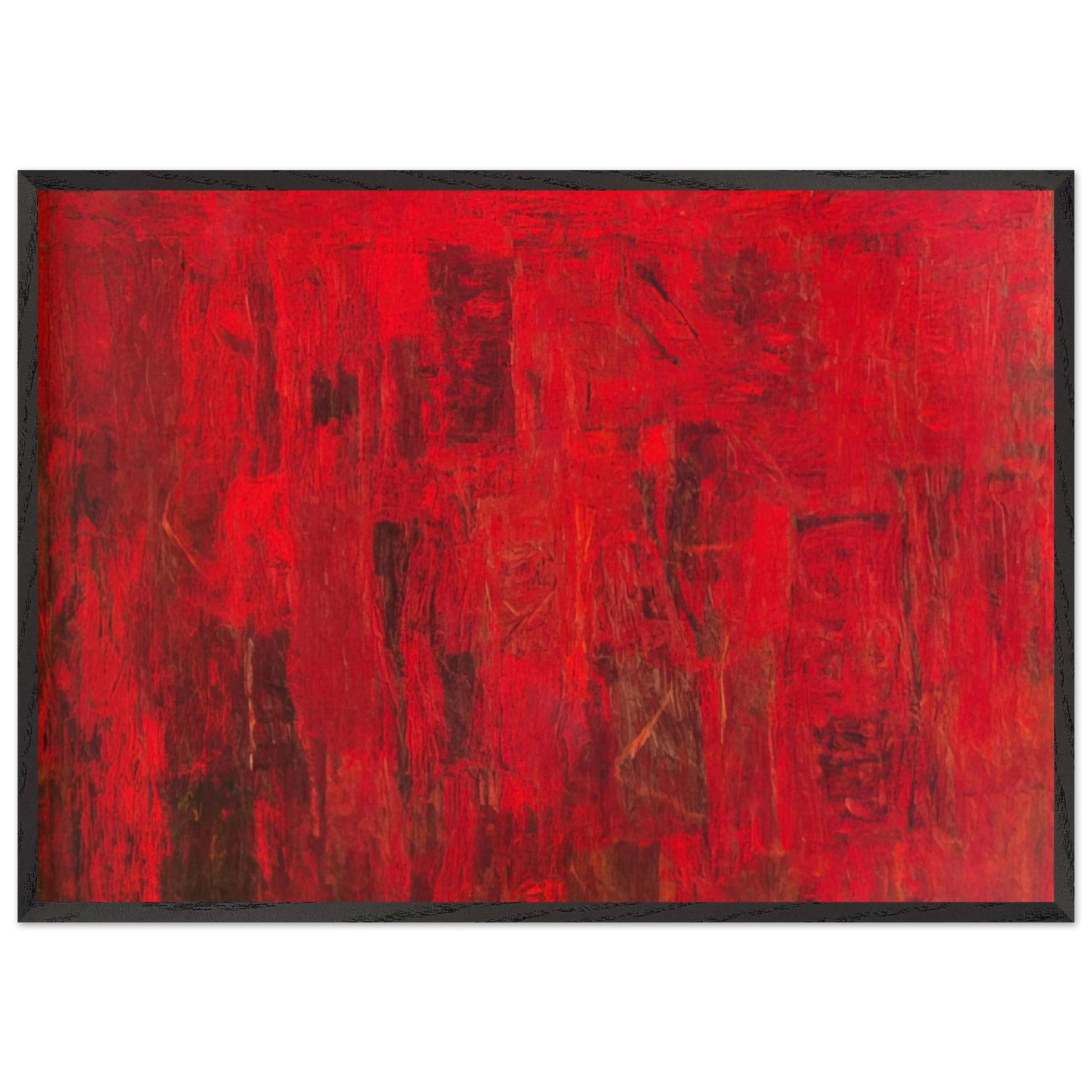 RED PAINTING 1950 - Philip Guston 70x100 cm / 28x40 inches Framed Art Print – Black Wooden Frame