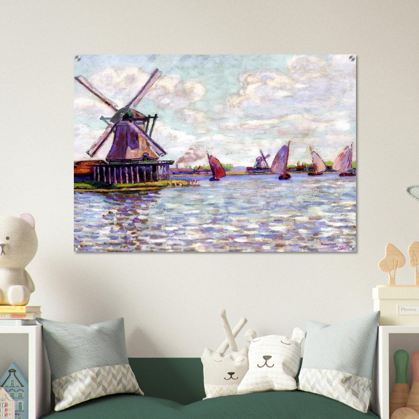 Moulins en Hollandee - 1904 - Armand Guillaumin Acrylic Print - 70x100 cm / 28x40″ inches