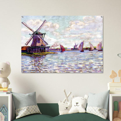 Moulins en Hollandee - 1904 - Armand Guillaumin Acrylic Print - 70x100 cm / 28x40″ inches