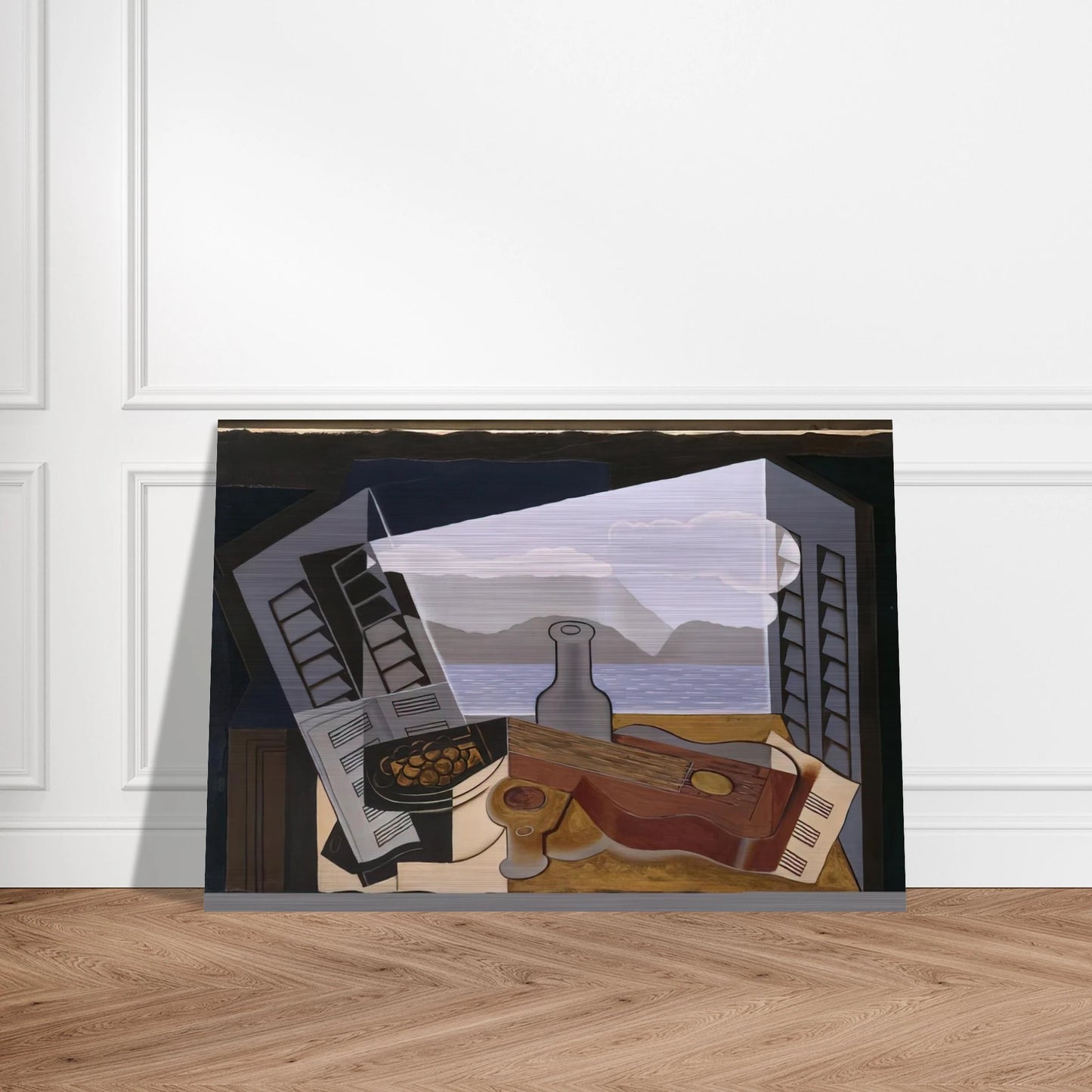 THE OPEN WINDOW 1921 - Juan Gris Brushed Aluminum Print - 70x100 cm / 28x40 inches | Juan Gris Aluminum Print | Juan Gris Prints