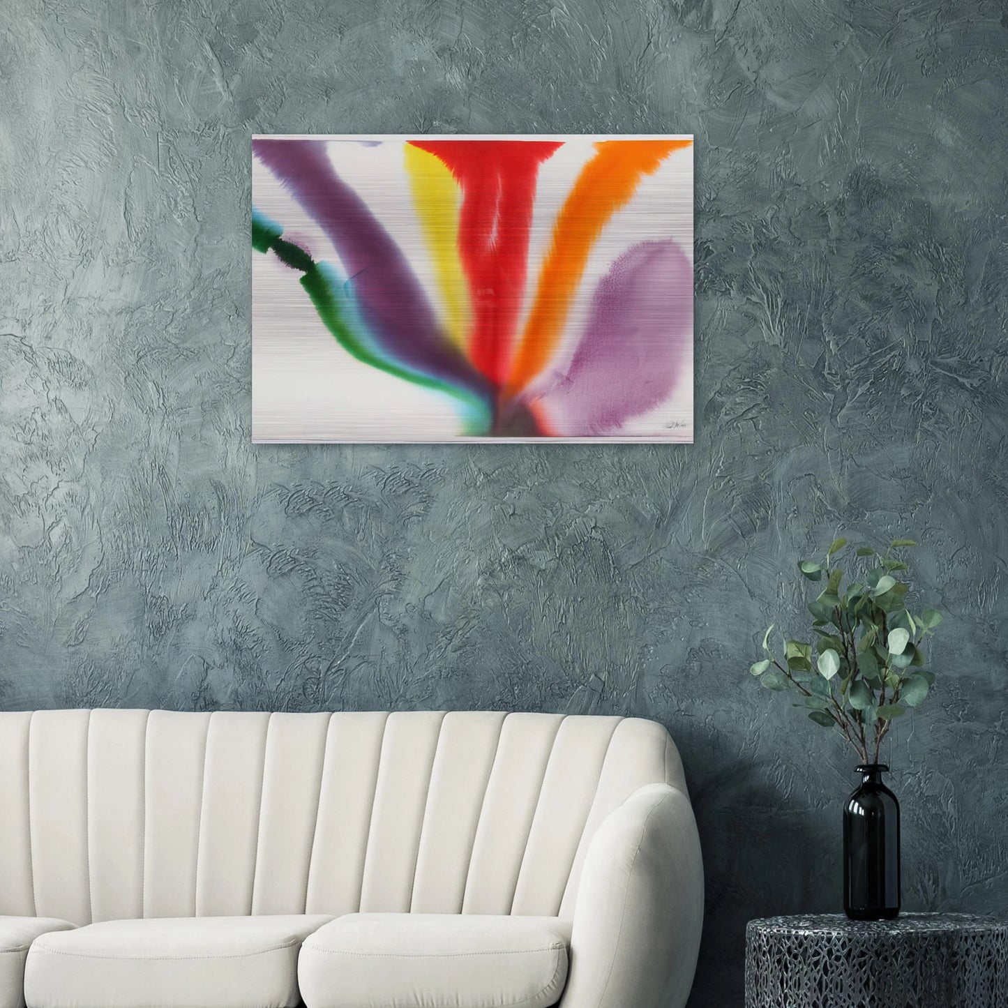 Phenomena Compass Bearing - 1979 - Paul Jenkins Brushed Aluminum Print - 70x100 cm / 28x40 inches | Paul Jenkins Aluminum Print | Paul Jenkins Prints