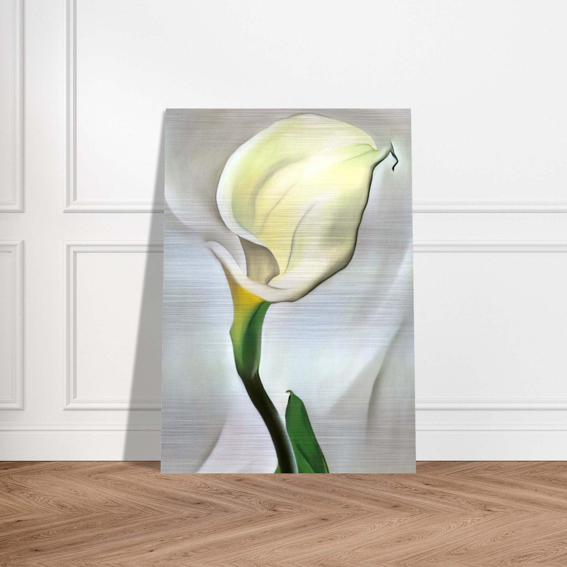 Calla Lily Turned Away - Georgia O'Keeffe Brushed Aluminum Print - 70x100 cm / 28x40 inches | Georgia O'Keeffe Aluminum Print | Georgia O'Keeffe Prints