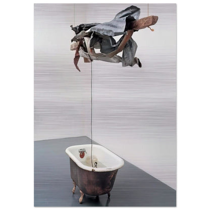 SOR AQUA VENETIAN 1973 - Robert Rauschenberg Brushed Aluminum Print - 70x100 cm / 28x40 inches | Robert Rauschenberg Aluminum Print | Robert Rauschenberg Prints