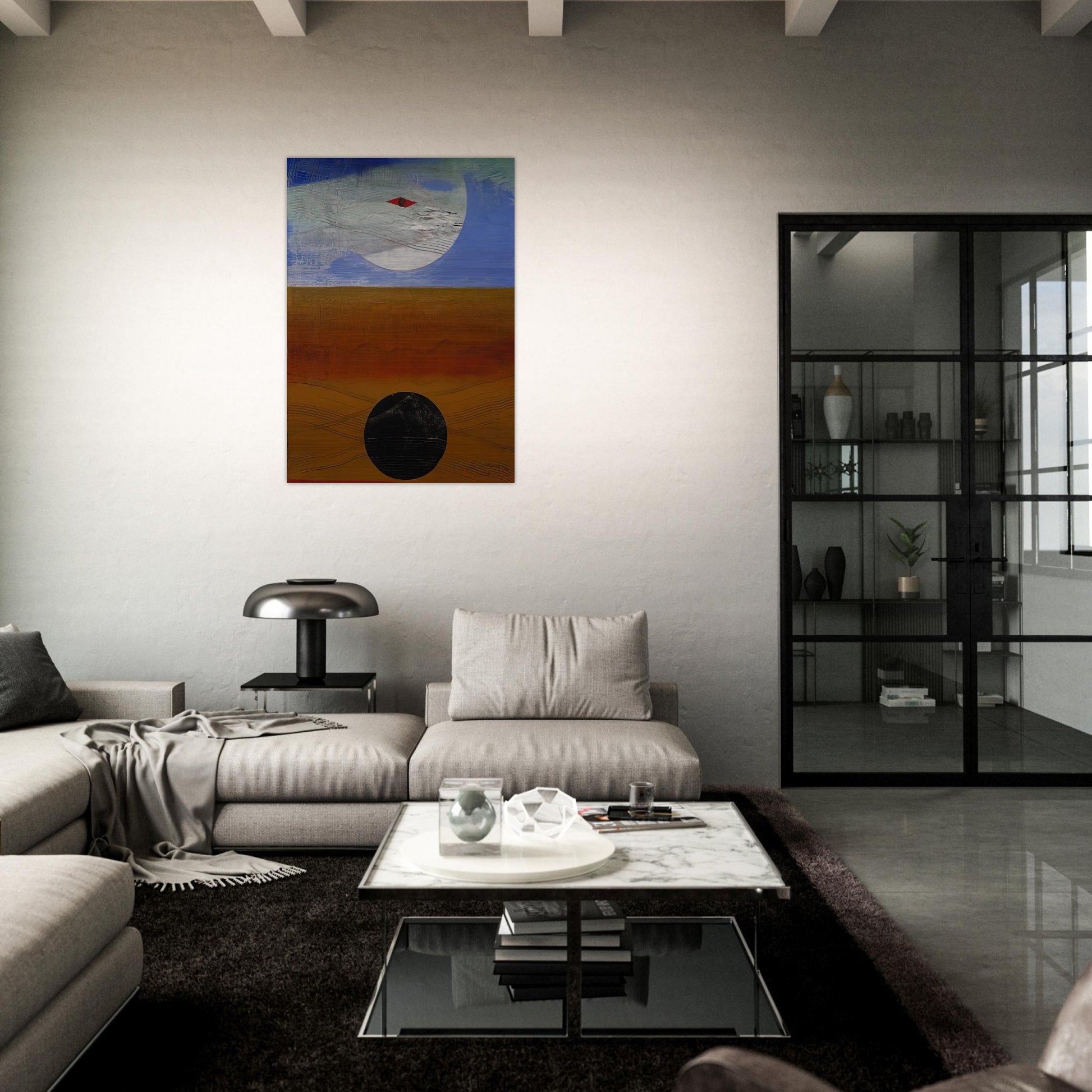 Sea and Sun - Max Ernst Brushed Aluminum Print - 70x100 cm / 28x40 inches | Max Ernst Aluminum Print | Max Ernst Prints