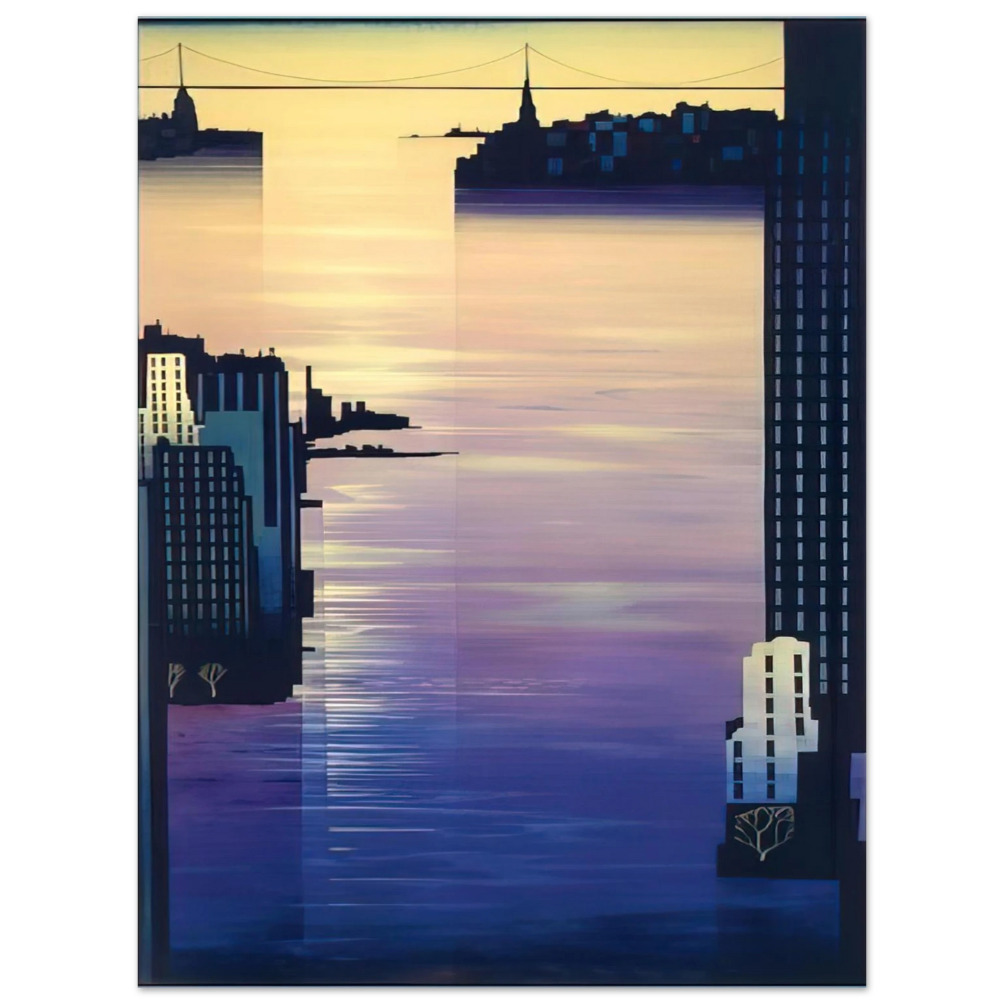 Eyvind Earle - East River  75x100 cm / 30x40inches Fine Art Poster