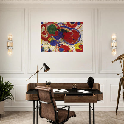 All Red - Sam Francis Brushed Aluminum Print - 70x100 cm / 28x40 inches | Sam Francis Aluminum Print | Sam Francis Prints