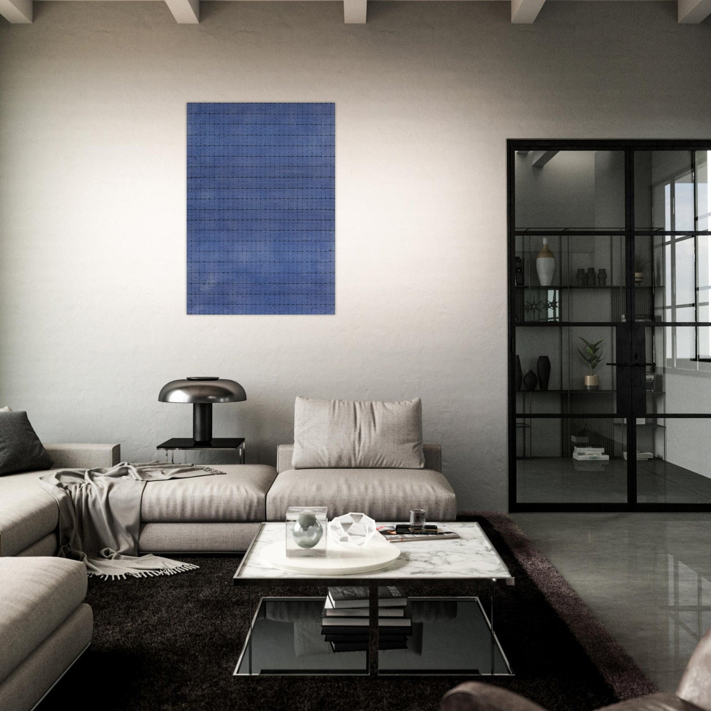 Starlight - Agnes Martin Brushed Aluminum Print - 70x100 cm / 28x40 inches | Agnes Martin Aluminum Print | Agnes Martin Prints