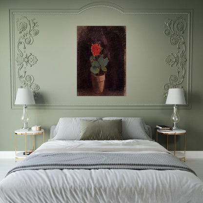 GERANIUM - Odilon Redon Brushed Aluminum Print - 70x100 cm / 28x40 inches | Odilon Redon Aluminum Print | Odilon Redon Prints