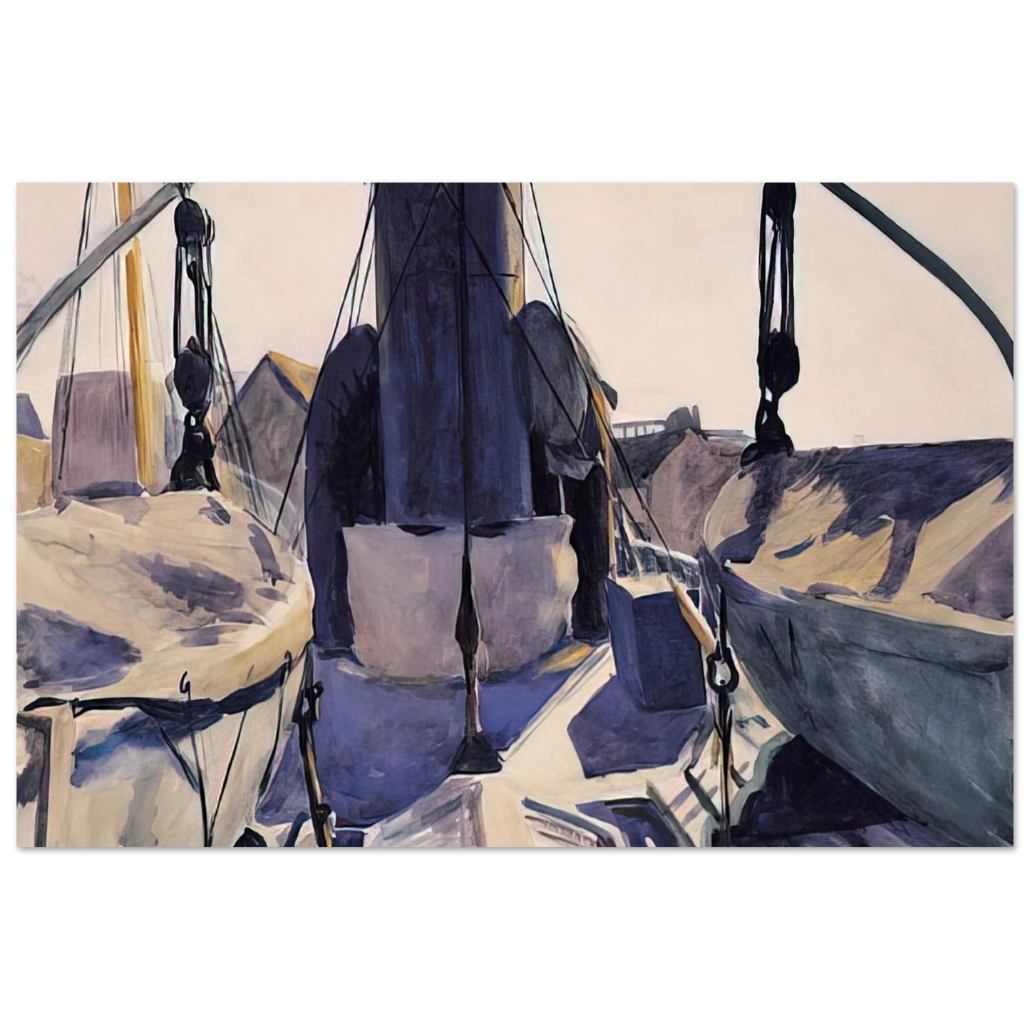 Edward Hopper - Funnel of Trawler Fine Art Poster