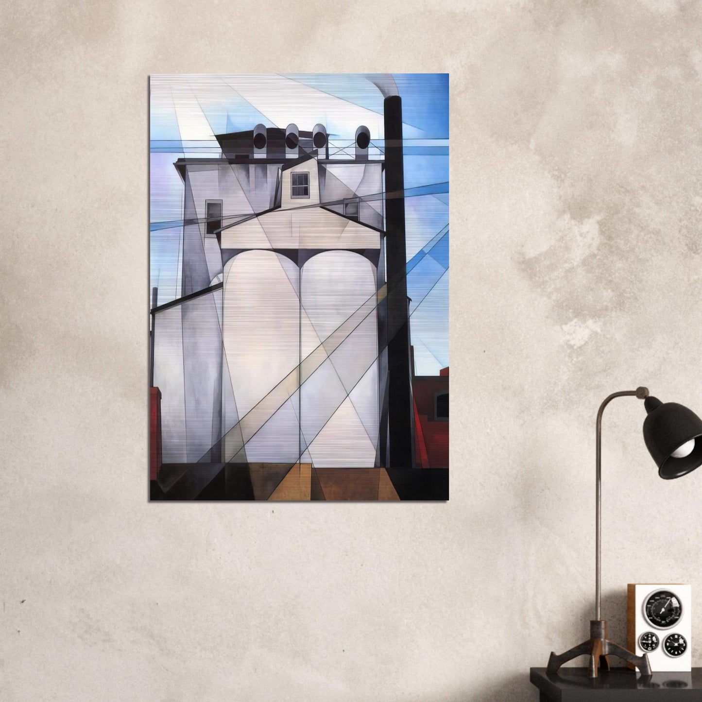 My Egypt - 1927 - Charles Demuth Brushed Aluminum Print - 70x100 cm / 28x40 inches | Charles Demuth Aluminum Print | Charles Demuth Prints