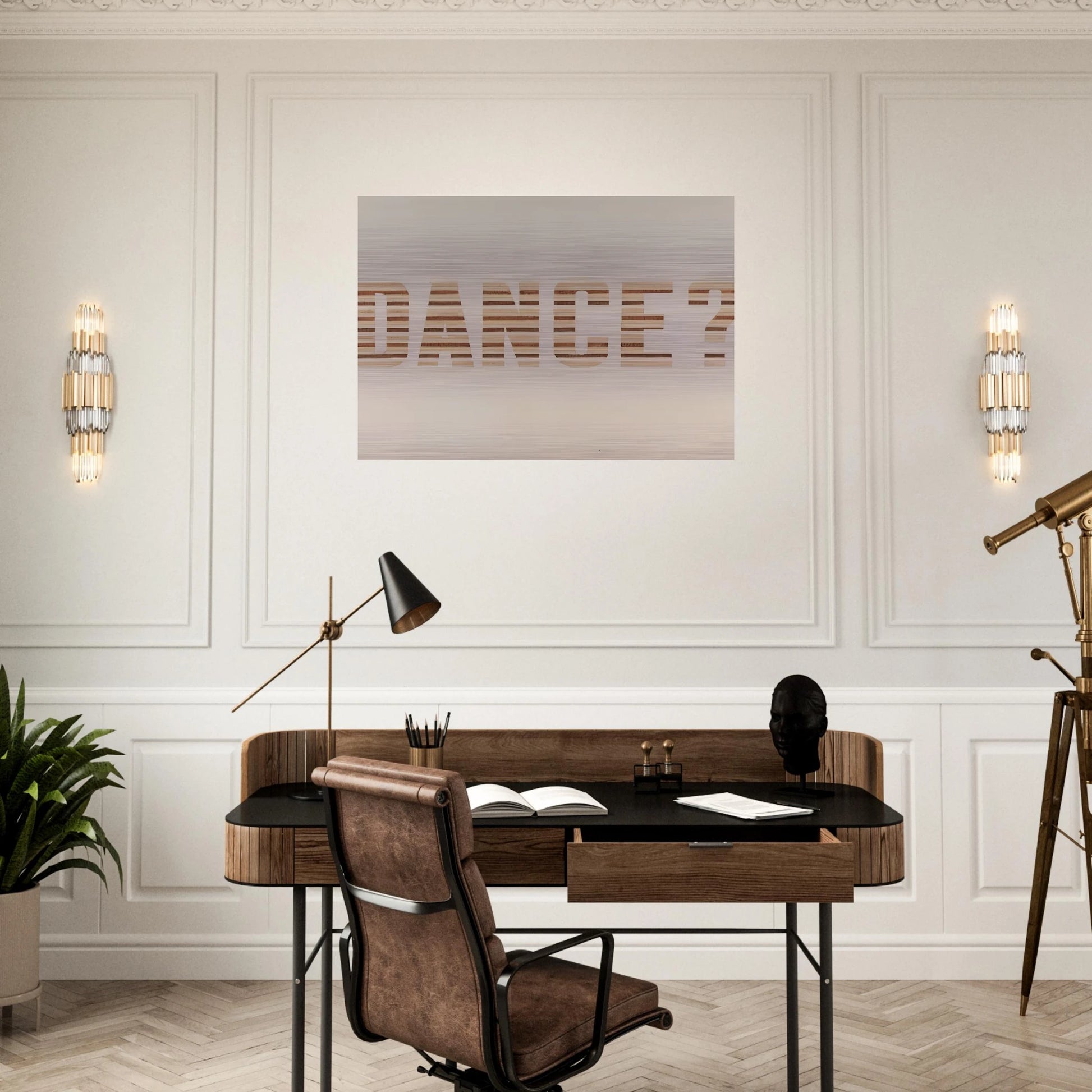 DANCE 1973 0 - Edward Ruscha Brushed Aluminum Print - 70x100 cm / 28x40 inches | Edward Ruscha Aluminum Print | Edward Ruscha Prints