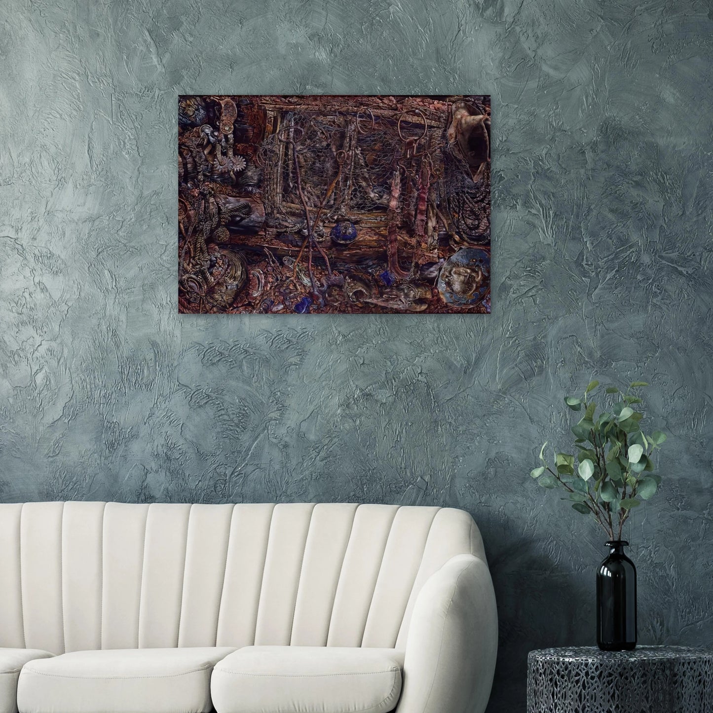 THE RUSTLERS 1962 - Ivan Albright Brushed Aluminum Print - 70x100 cm / 28x40 inches | Ivan Albright Aluminum Print | Ivan Albright Prints