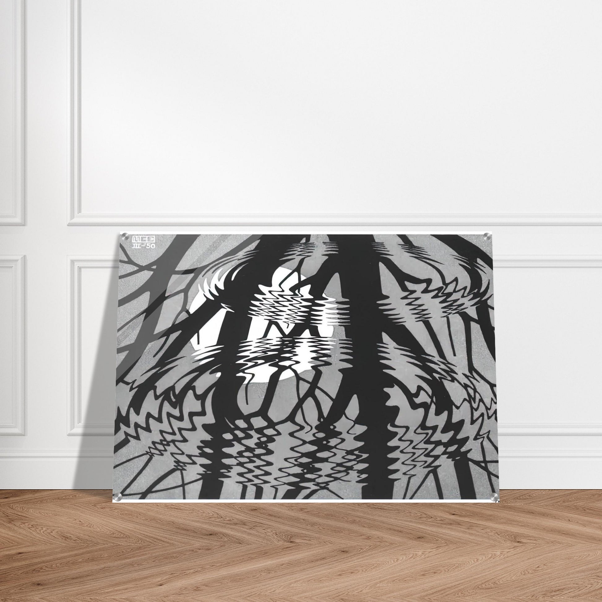 RIPPLED SURFACE - MC Escher Acrylic Print - 70x100 cm / 28x40″ inches | Maurits Cornelis Escher Prints