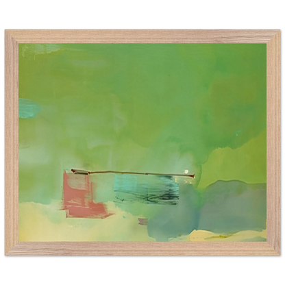 Helen Frankenthaler - Springscape - 1975 Wall art - 15x20 cm / 6x8 inches - Premium Wooden Framed Poster With Fine Art Paper-canvas - Black frame