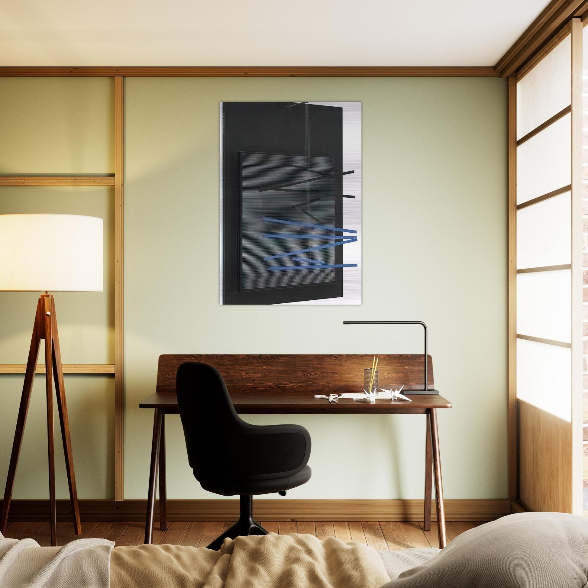 PETITE VIBRATION BRIQUE ET NOIRE 1966 - Jesus Rafael Soto Brushed Aluminum Print - 70x100 cm / 28x40 inches | Jesus Rafael Soto Aluminum Print | Jesus Rafael Soto Prints