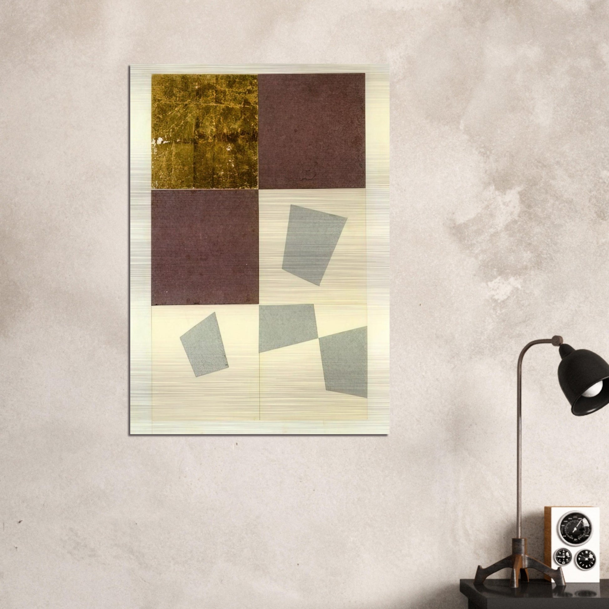 Geometric Collage - Jean Arp Brushed Aluminum Print - 70x100 cm / 28x40 inches | Jean Arp Aluminum Print | Jean Arp Prints
