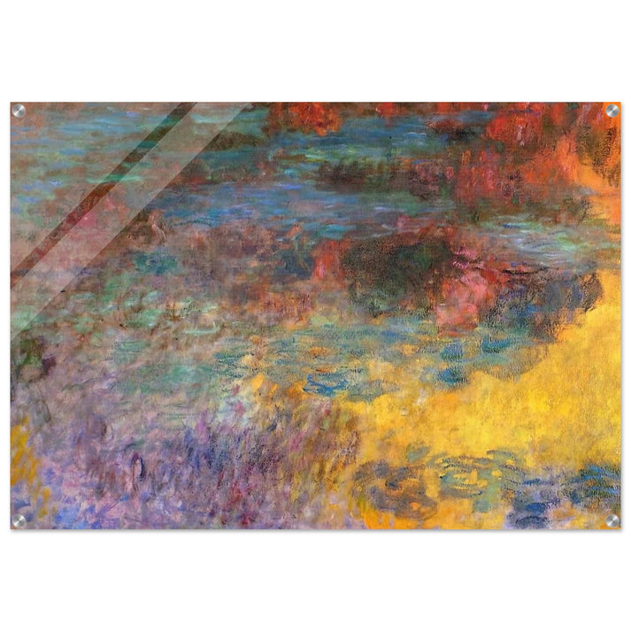 Water Lily Pond, Evening left panel - claude monet Acrylic Print - 70x100 cm / 28x40″ inches | claude monet Wall Art | claude monet Prints