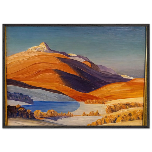 Vermont Study - Rockwell Kent 70x100 cm / 28x40 inches Framed Art Print – Black Wooden Frame