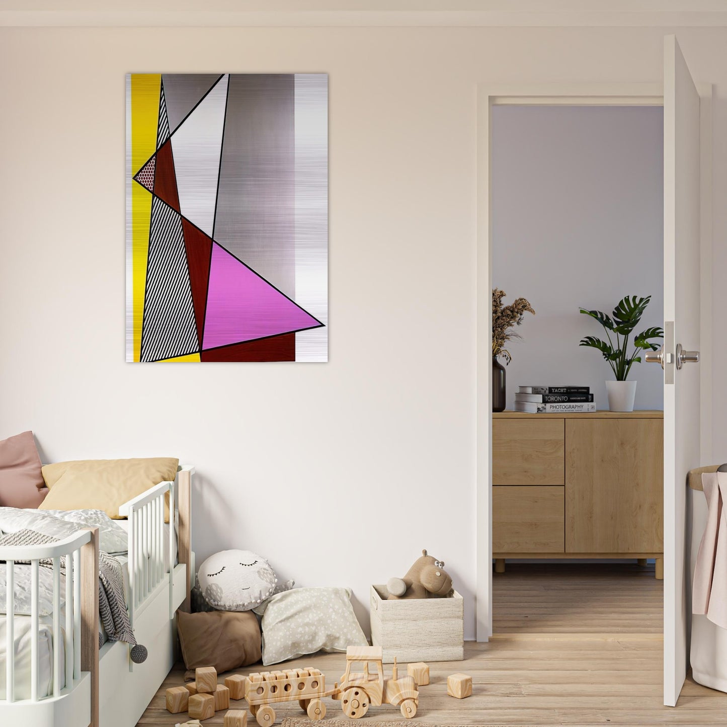 IMPERFECT PAINTING 1986 - Roy Lichtenstein Brushed Aluminum Print - 70x100 cm / 28x40 inches | Roy Lichtenstein Aluminum Print | Roy Lichtenstein Prints