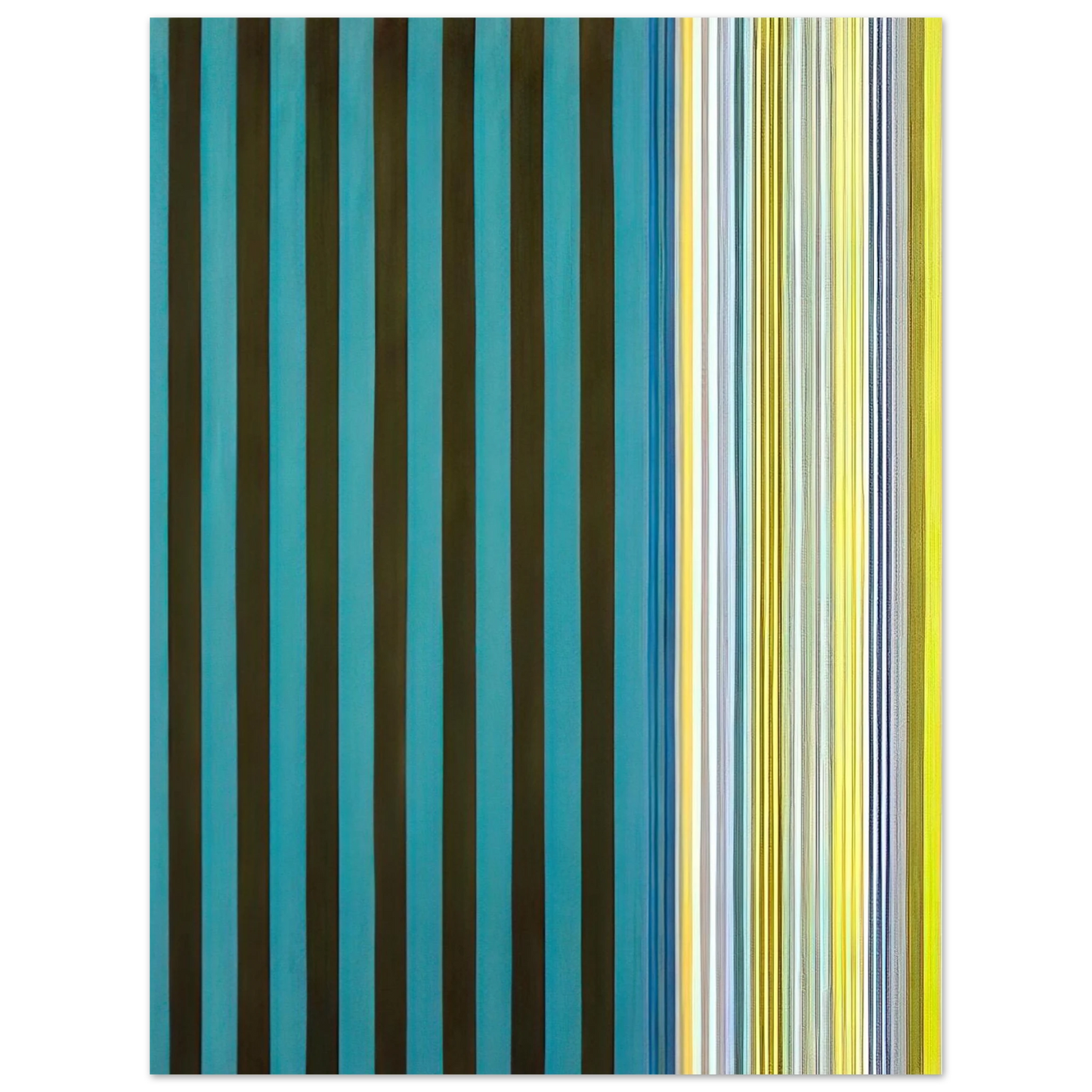 Gene Davis - Green Stripes - 1970  75x100 cm / 30x40inches Fine Art Poster