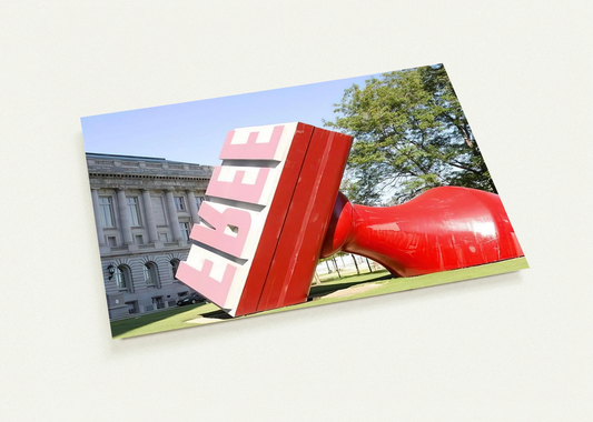 FREE STAMP AT CLEVELAND CITY HALL COLLABORATION WITH VAN BRUGGEN By Claes Oldenburg Pack of 10 Post Cards | Claes Oldenburg Post Cards | A6 (10.5 x 14.8 cm) - 4.1 x 5.8 inches