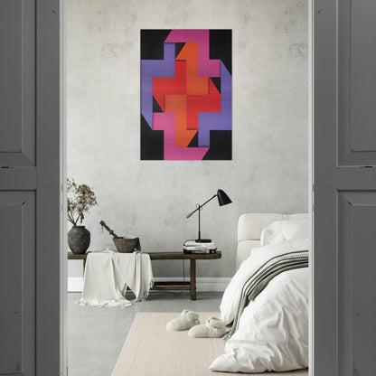 Tibacuy - 1969 - Omar Rayo Brushed Aluminum Print - 70x100 cm / 28x40 inches | Omar Rayo Aluminum Print | Omar Rayo Prints