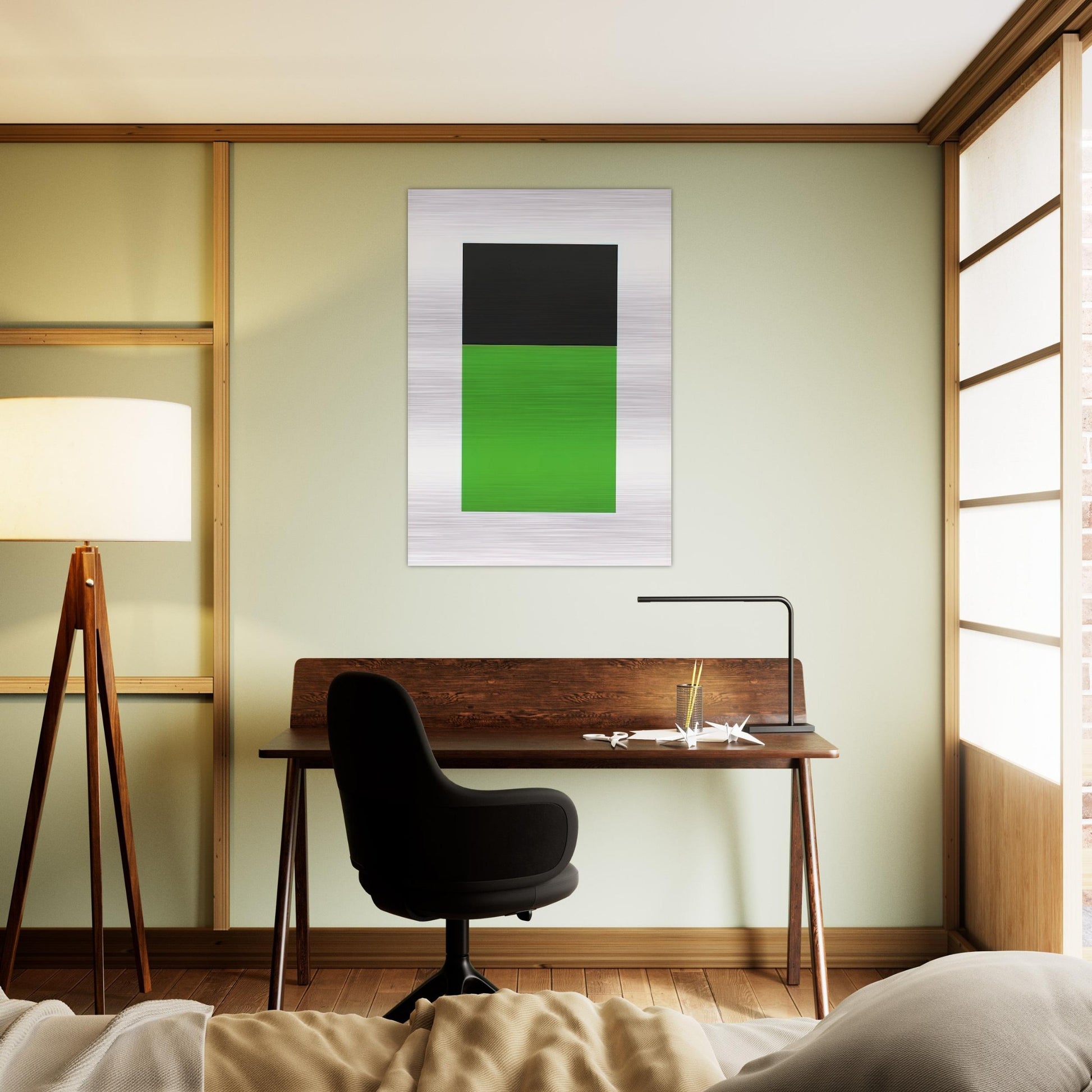 Black-Green from the Series of Ten Lithographs - Ellsworth Kelly Brushed Aluminum Print - 70x100 cm / 28x40 inches | Ellsworth Kelly Aluminum Print | Ellsworth Kelly Prints
