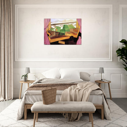 OPEN WINDOW WITH HILLS 1923 - Juan Gris Acrylic Print - 70x100 cm / 28x40″ inches