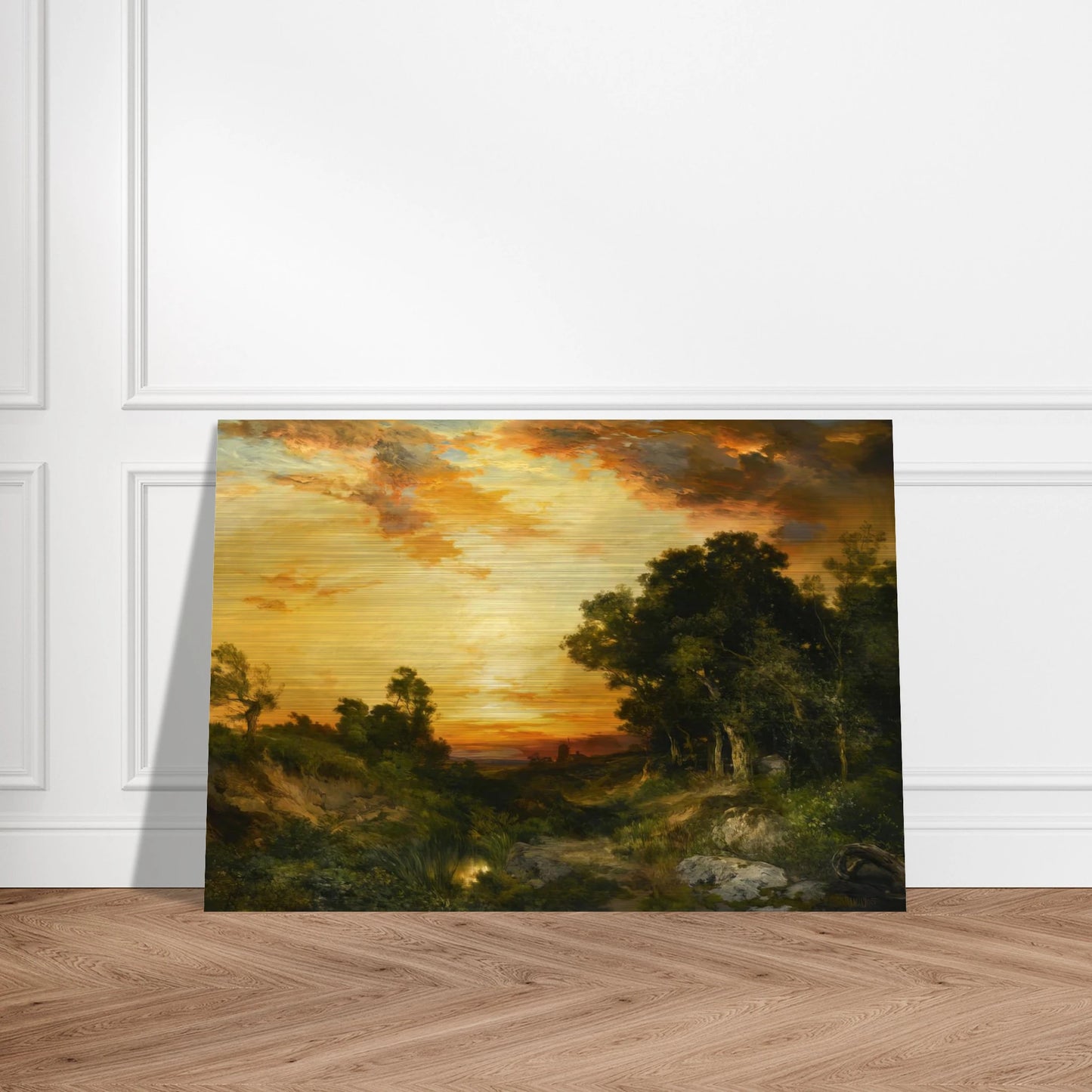 Sunset Amagansett - Thomas Moran Brushed Aluminum Print - 70x100 cm / 28x40 inches | Thomas Moran Aluminum Print | Thomas Moran Prints