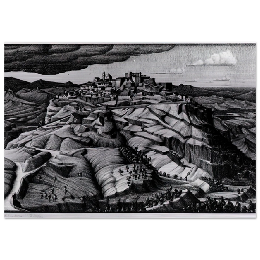 SANTA SEVERINA CALABRIA FEBRUARY 1931 1931 - MC Escher Brushed Aluminum Print - 70x100 cm / 28x40 inches | MC Escher Aluminum Print | MC Escher Prints | Maurits Cornelis Escher Prints
