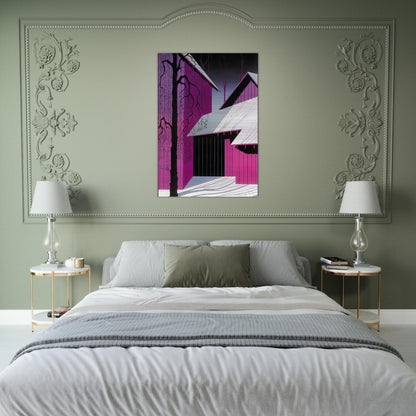Amethyst - Eyvind Earle Brushed Aluminum Print - 70x100 cm / 28x40 inches | Eyvind Earle Aluminum Print | Eyvind Earle Prints