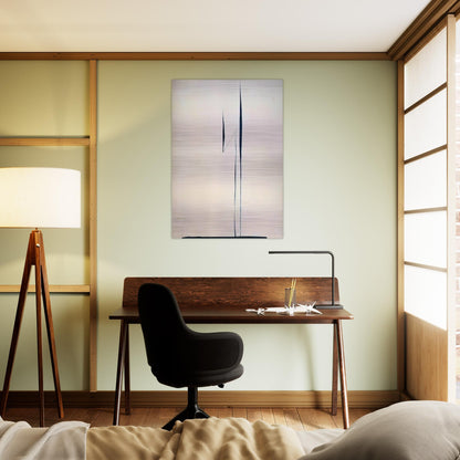 Black Lines 1 - Georgia O'Keeffe Brushed Aluminum Print - 70x100 cm / 28x40 inches | Georgia O'Keeffe Aluminum Print | Georgia O'Keeffe Prints