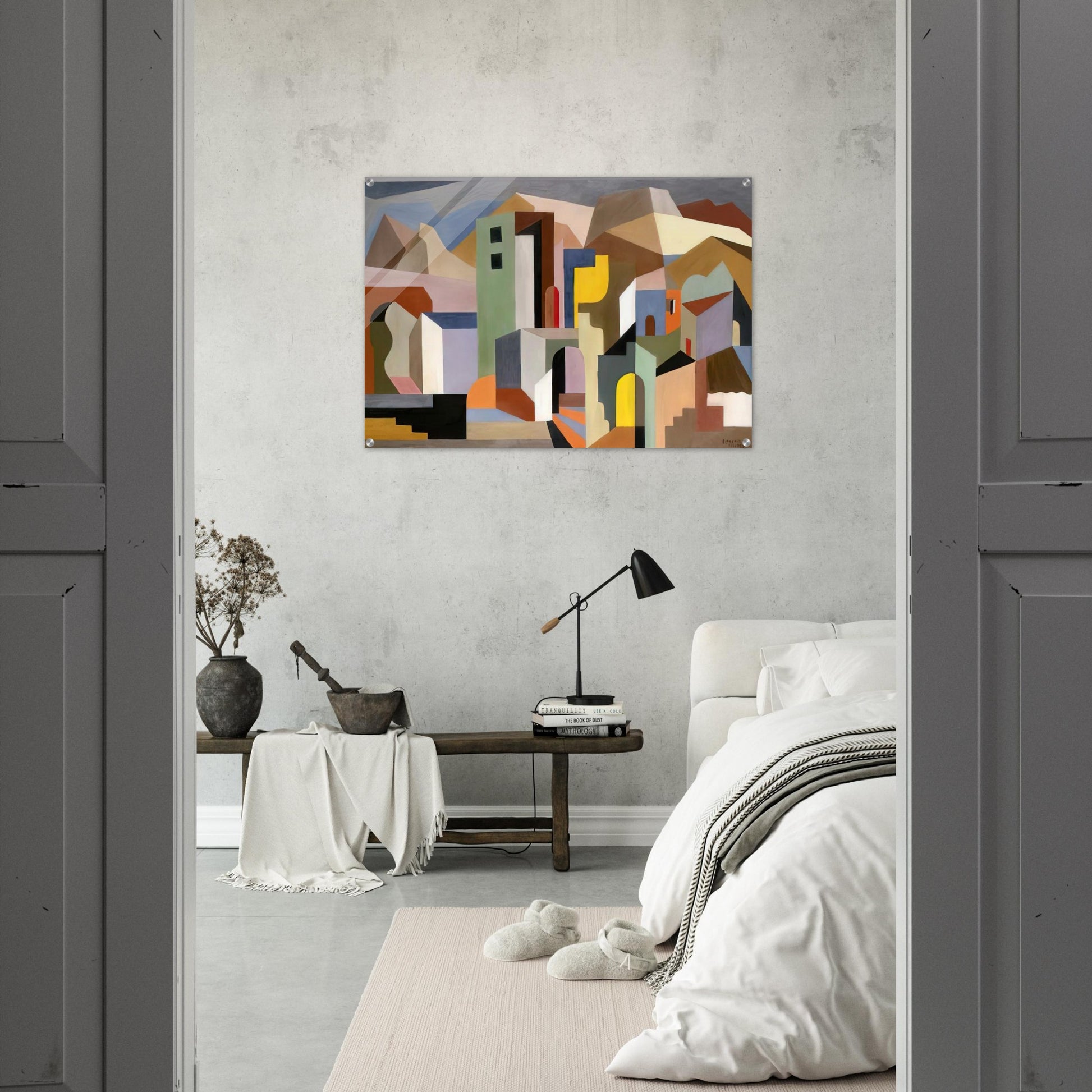 ARCHITECTURAL FORM OF FUTURE IDEAL LANDSCAPE 1921 - Enrico Prampolini Acrylic Print - 70x100 cm / 28x40″ inches