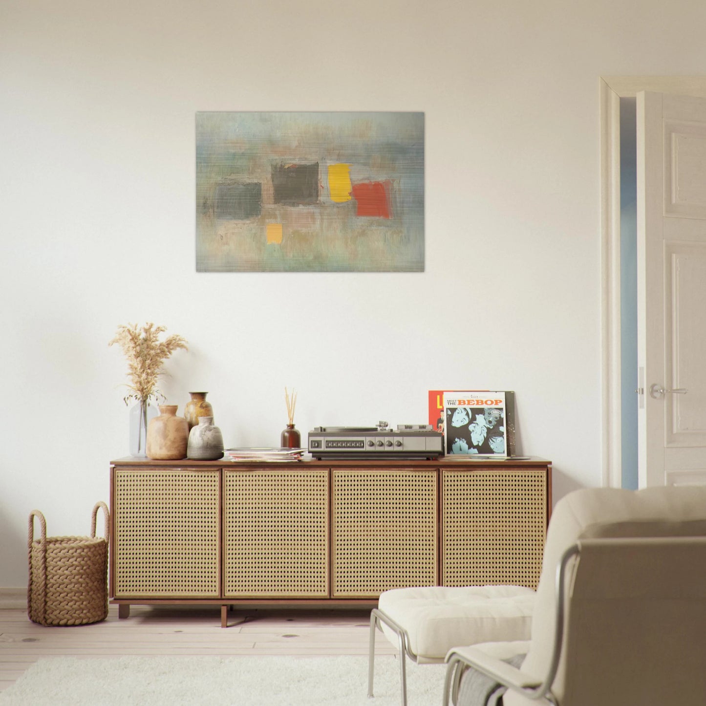 NUMBER 6 1956 - Esteban Vicente Brushed Aluminum Print - 70x100 cm / 28x40 inches | Esteban Vicente Aluminum Print | Esteban Vicente Prints