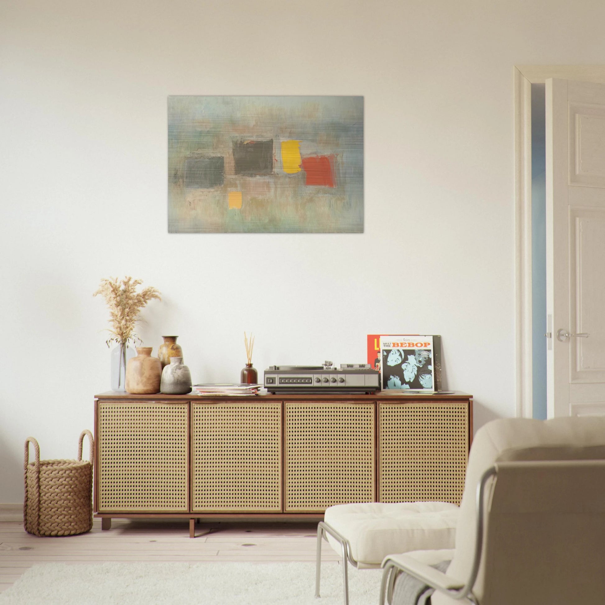 NUMBER 6 1956 - Esteban Vicente Brushed Aluminum Print - 70x100 cm / 28x40 inches | Esteban Vicente Aluminum Print | Esteban Vicente Prints