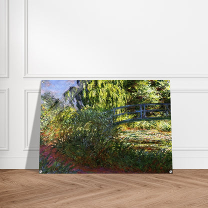 The Japanese Bridge The Water-Lily Pond and Path by the Water - claude monet Acrylic Print - 70x100 cm / 28x40″ inches