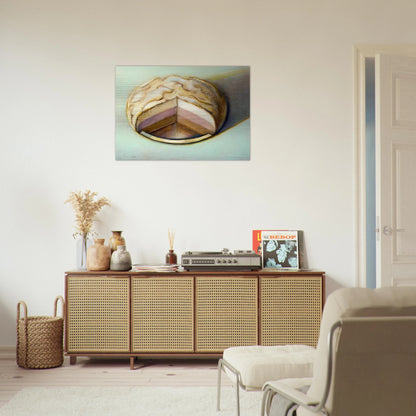 Neapolitan Meringue - 1999 - Wayne Thiebaud Brushed Aluminum Print - 70x100 cm / 28x40 inches | Wayne Thiebaud Aluminum Print | Wayne Thiebaud Prints