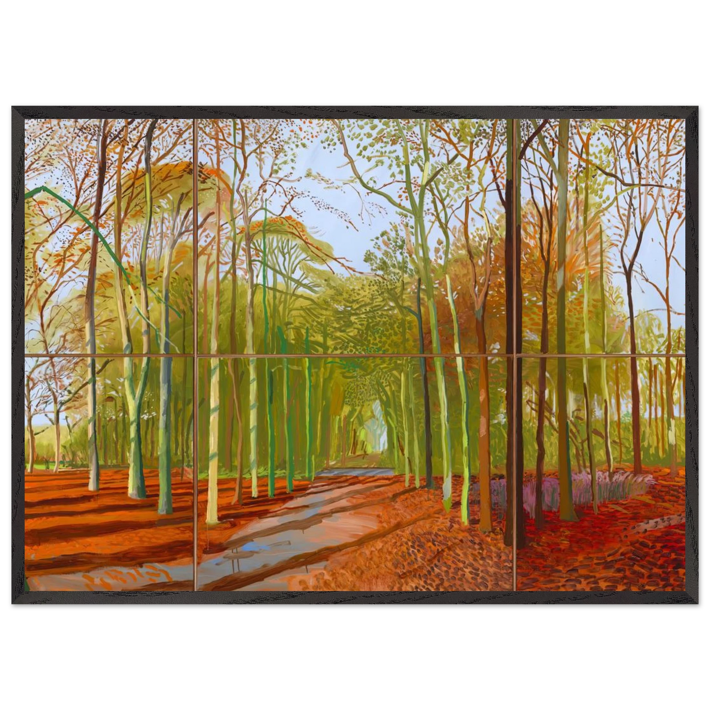 David Hockney - Woldgate Woods, 21, 23 & 29 November 2006 - A2 (42 x 59.4  cm) - Fine Art Poster-canvas - -