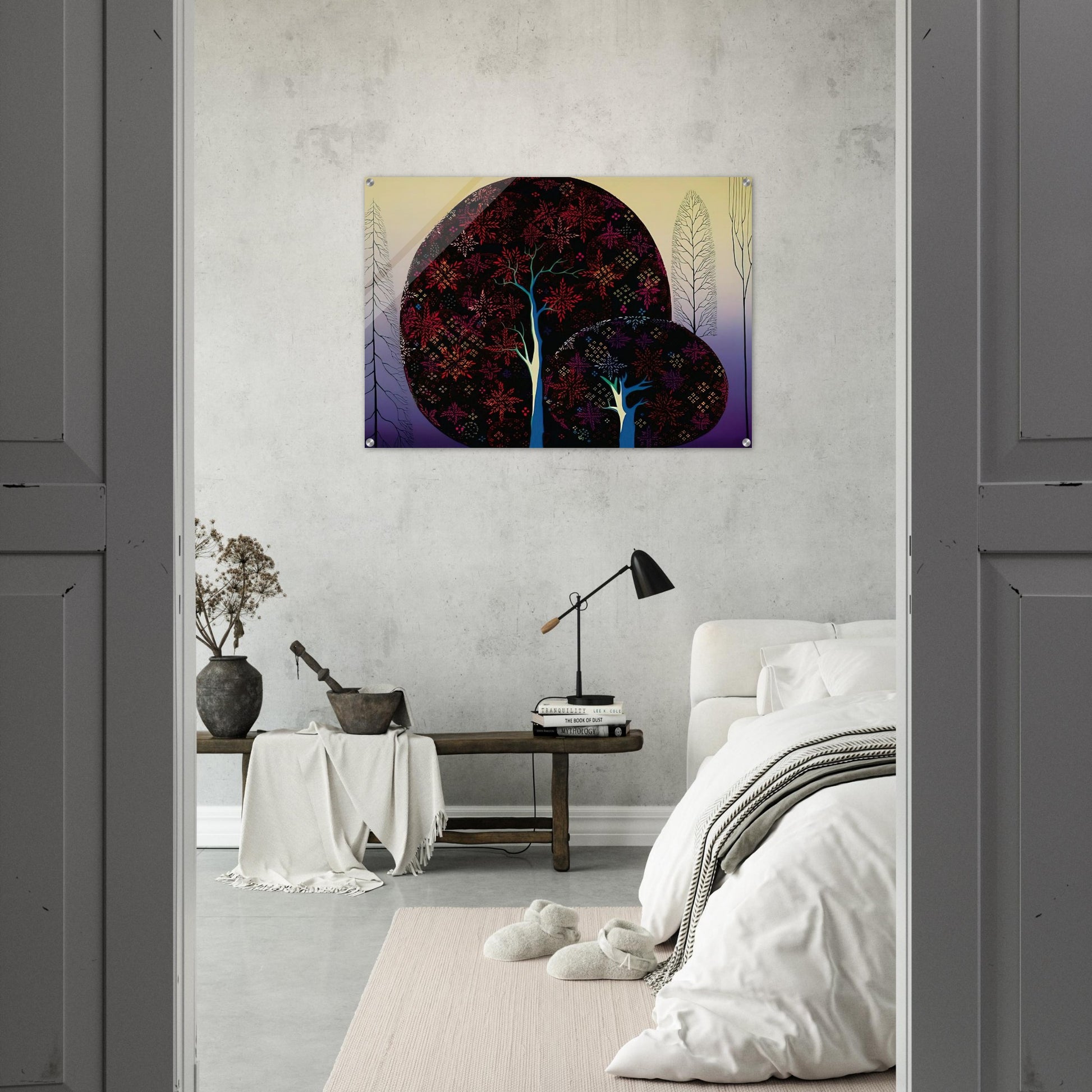 A Tree Poem - Eyvind Earle Acrylic Print - 70x100 cm / 28x40″ inches | Eyvind Earle Wall Art | Eyvind Earle Prints