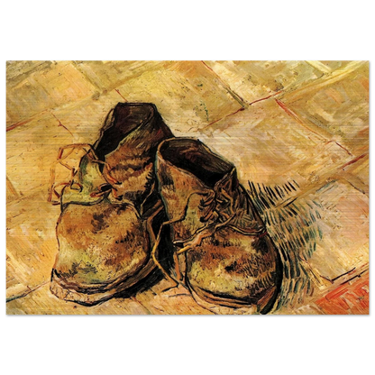 A Pair of Shoes - Vincent van Gogh Brushed Aluminum Print - 70x100 cm / 28x40 inches | Vincent van Gogh Aluminum Print | Vincent van Gogh Prints
