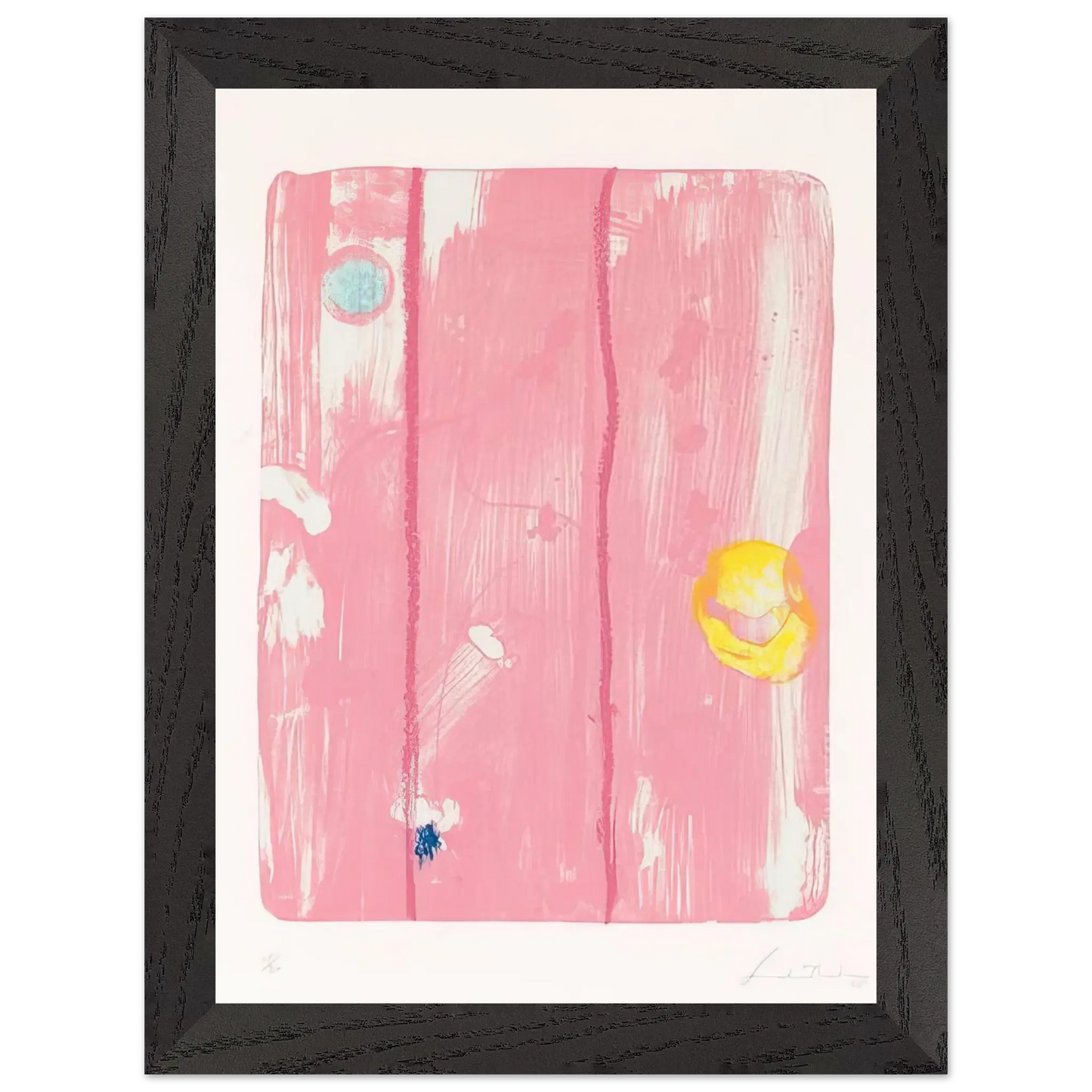 Helen Frankenthaler - Reflections VIII - 1995 Wall art - 30x40 cm / 12x16 Inches - Premium Wooden Framed Poster With Fine Art Paper - Wood frame