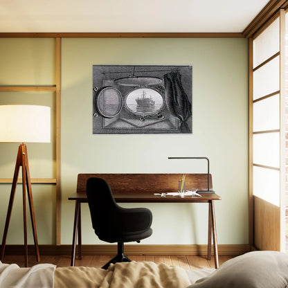 PORTHOLE - MC Escher Brushed Aluminum Print - 70x100 cm / 28x40 inches | MC Escher Aluminum Print | MC Escher Prints
