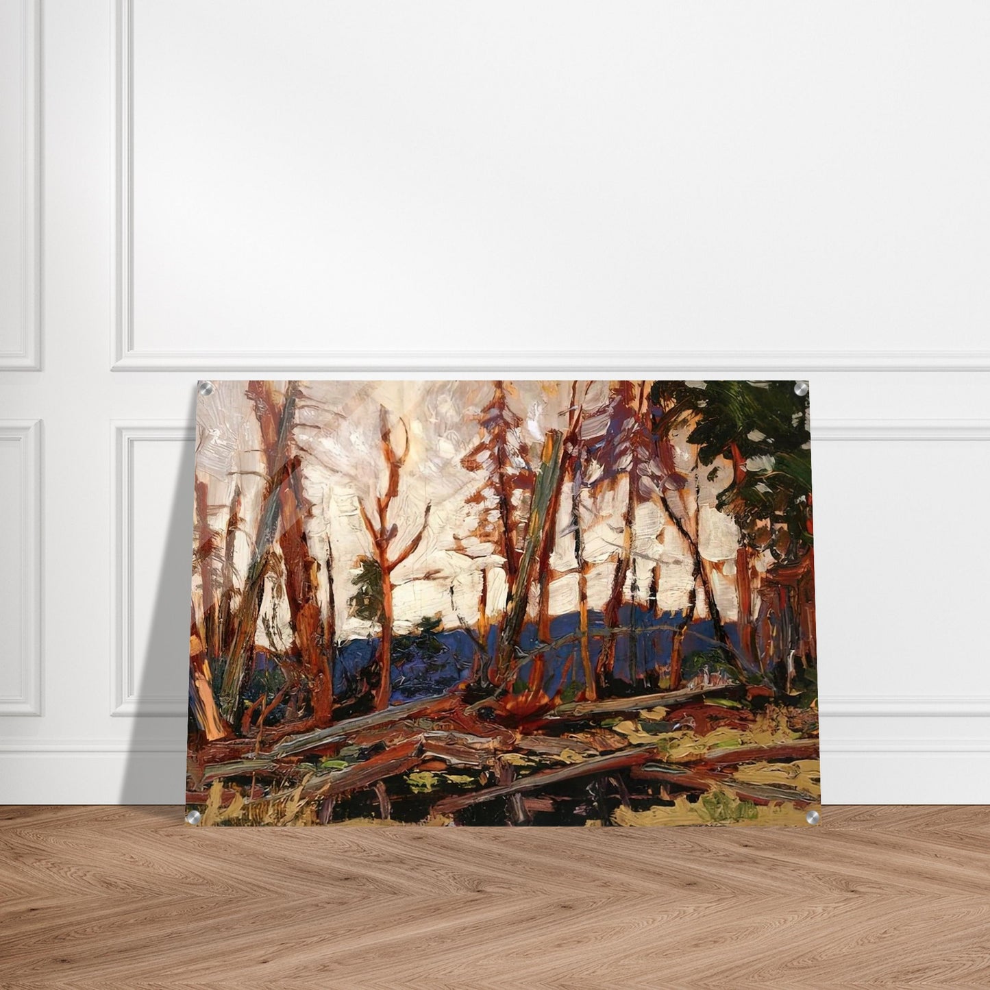 BURNT COUNTRY EVENING SKETCH FOR BURNT LAND 1914 - Tom Thomson Acrylic Print - 70x100 cm / 28x40″ inches