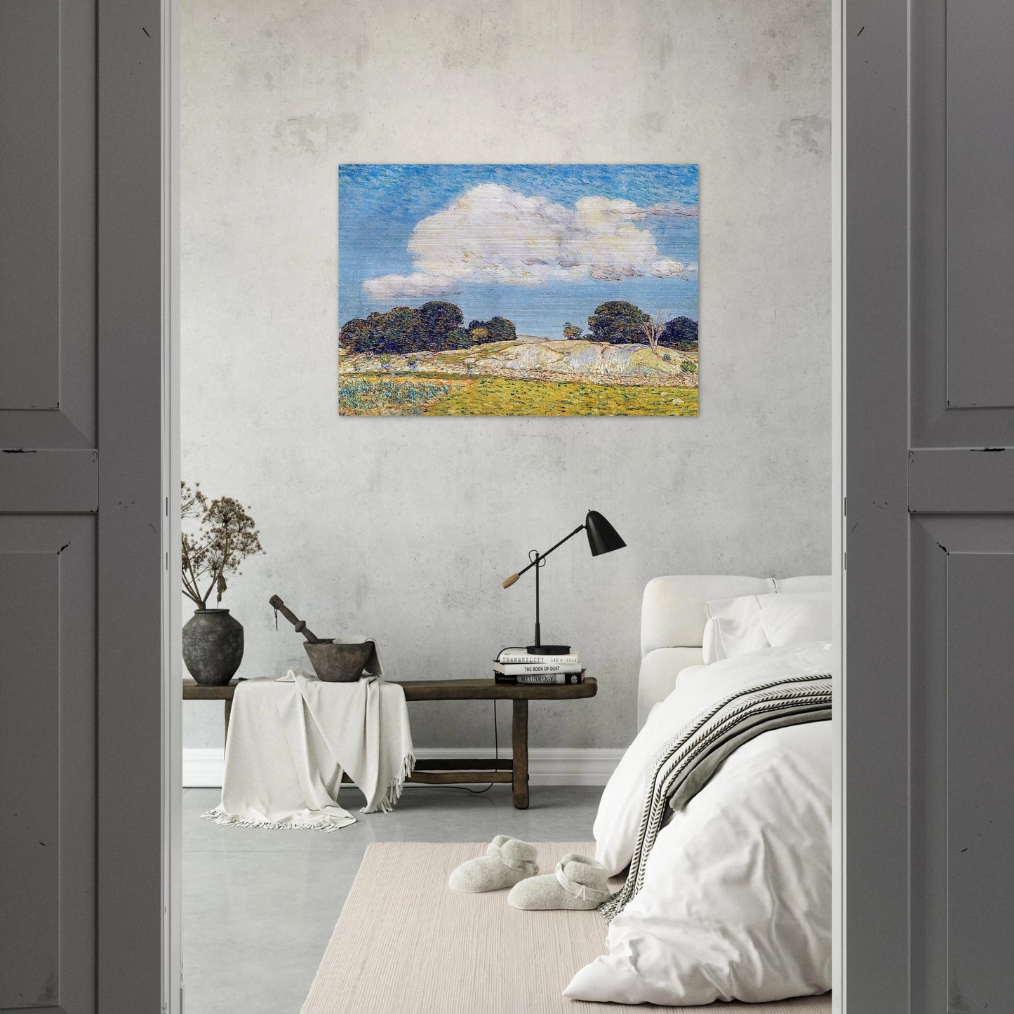 Dragon Cloud, Old Lyme - Childe Hassam Brushed Aluminum Print - 70x100 cm / 28x40 inches | Childe Hassam Aluminum Print | Childe Hassam Prints
