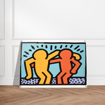 BEST BUDDIES 1990 - Keith Haring Acrylic Print - 70x100 cm / 28x40″ inches